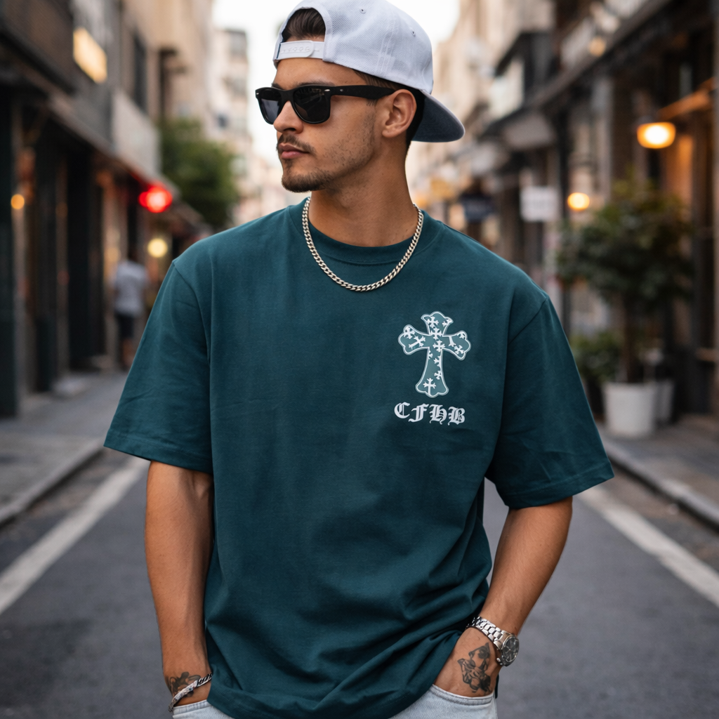 KATONIC OVERSIZED TEE — DEEP TEAL
