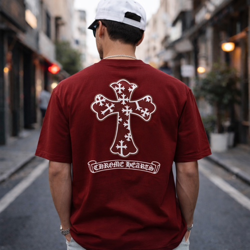 Katonic Oversized Tee – Crimson Red