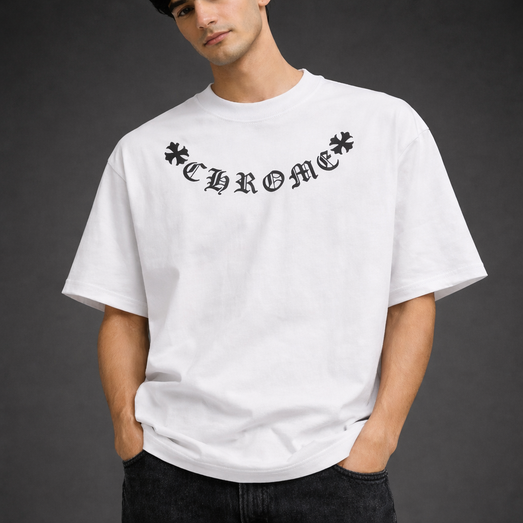 Katonic Chrome Oversized T-Shirt – White